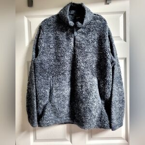 Stillwater Supply Co - Womens Blue Sherpa 1/2 Zip Jacket - Size XL